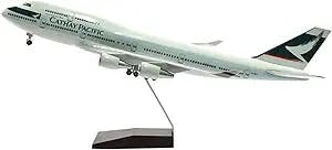 RCESSD Copy Airplane Model 46cm 1/160 for Cathay Pacific Boeing 747 Airplane Model Scale Die-Cast Resin Miniature Plane Model Collection
