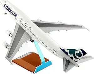HATHAT Alloy Resin Collectible Airplane Models for: Die-Casting 1 200 Simulation French Cos Airliner B747-300 F-GSEA Alloy Aircraft Model Decoration Collection 2023 2024