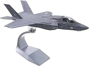 1:72 Scale F35 Plane Model with Display Stand, Metal Warplane Aircraft Fighter Toy for Desktop Shelf Decoration Collection
