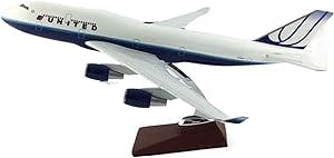 Pre-Built Finished Model Aircraft for 747 United Airlines 45-47cm 1:150 Alloy Airplane Model Collectible Model Toy Gift Model Replica Airplane Model