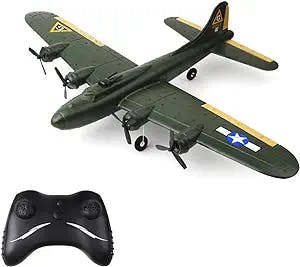 Goolsky FX817 RC Airplane, B-17 Bomber Model 2 Channel RC Plane, 2.4Ghz Remote Control Airplane, Ready to Fly Foam Glider, Fixed Wing Aircraft Flight Toys for Beginners, Kids and Adults