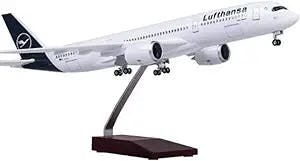 47cm Aircraft Model Airbus A350 Aircraft Lufthansa Model Aircraft with Wheel with Lights