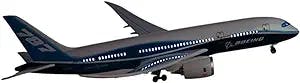 Pre-Built Finished Model Aircraft 46cm Original for Boeing 747 Airplane Model 1/160 Scale Die-Cast Resin Airplane with Lights Toy Replica Airplane Model (Color : with Light B787)