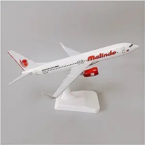 HATHAT Alloy Resin Collectible Airplane Models for Air Malaysia Malindo Airways 737 B737 Airlines Airplane 20cm Model Plane Aircraft Gift Decoration Collection 2023 2024