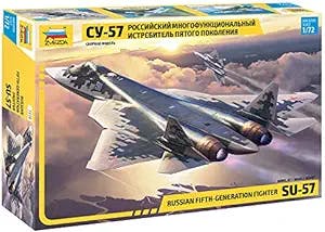 ZVEZDA 7319 - Russian Fifth-Generation Fighter SU-57 - Plastic Model Kit Scale 1/72 Lenght 29.5 cm / 11.5" 122 Parts