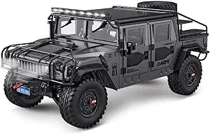KKXX Remote Control Truck Toy HG P415A H1 1/10 11.8KM/H 4WD 2.4G Climbing Off-Road Vehicle Model RC Electric Crawler Car Crawler wit hLights and Sound System (High-End Version/Silver Grey)