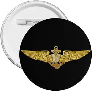 Naval Aviator Pilot Wings Design Button Badge Decors for Backpacks Clothes Hats Bags