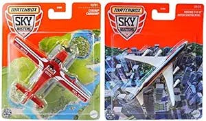 Matchbox Sky Busters Diecast Models 2 Pack Bundle - Cessna Caravan & Boeing 747-8 Intercontinental