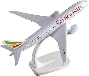 HATHAT Alloy Resin Collectible Airplane Models for: Die Casting Alloy 1/400 Ethiopian Airlines 787 B787 Aircraft Model Decoration Collection 2023 2024
