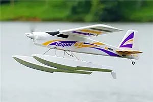 Fms Rc Plane 4 Channel Remote Control Airplane Super EZ Trainer V4 1220mm Wingspan with Floats Water Sea Plane Rc Planes for Beginners PNP (No Radio, Battery, Charger)