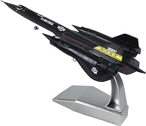 HINDKA Pre-Built Scale Models for US Military SR-71 Blackbird Reconnaissance Aircraft 1/144 Scale Model with Stand Aircraft Collection Mini Airplane