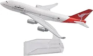 Alloy Resin Collectible Airplane Models for 16cm Qantas 747 Plane Aircraft Diecast Natural Resin 1 400 Scale Airplane Model Gift Collection Decoration Collection 2023 2024 (Color : A)