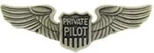 Private Pilot Wings Pin 2 7/8"