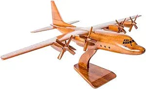 Seacraft Gallery Model C130 Hercules Helicopter 15.7"- Handcrafted Wooden C130 Hercules Airplane Model - Toy Model Helicopter - Wooden Décor