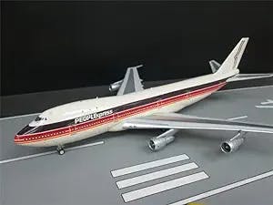 JFOX People Express for Boeing 747-143 N606PE with Stand Limited Edition 1/200 DIECAST Aircraft Pre-Built Model