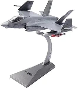 Pre-Built Finished Model Aircraft 1/72 F-35c Alloy for Fighter F35 Model Aircraft U.S. Air Force Finished Simulation Aircraft Toy Replica Airplane Model (Color : A)