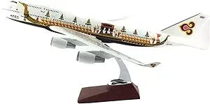 HATHAT Alloy Resin Collectible Airplane Models for: Airliner 747 Apec Airplane Model Model Airplane Simulation 45cm Alloy Toy Gift Decoration Collection 2023 2024