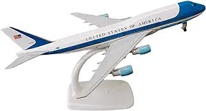 Pre-Built Scale Models Fit for Air Force One Boeing 747 Airways Alloy Diecast Model Collection Aircraft with Wheels 20cm Mini Airplane