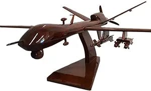 General Atomics MQ-9 Reaper Aircraft - Executive Wooden Desktop Model (Mahogany)