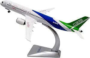 Aircraft Models 1/120 Scale Alloy Aircraft Fit for C919 Miniature Decorative Plastic Airplane Kit Gift Collection Graphic Display