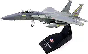 HATHAT Alloy Resin Collectible Airplane Models for: Die Cast 1:100 Scale Iraq War US F-15C Strike Eagle Military F15 Fighter Model Decoration Collection 2023 2024