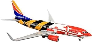 HATHAT Alloy Resin Collectible Airplane Models for: 1:400 Scale Southwest Airlines Boeing 737-700 Alloy Simulation Passenger Aircraft Model Decoration Collection 2023 2024