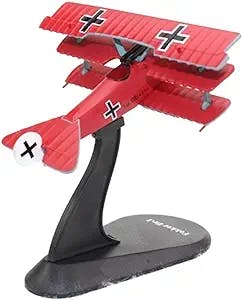 Pre-Built Finished Model Aircraft 1:72 Ratio World War I German Dr. Fokker Red Baron for Triplane Model Die-Casting Aircraft Replica Airplane Model