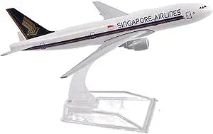 Pre-Built Scale Models for 16cm Singapore Airlines Boeing 747 Airplane Model Plane Model Aircraft Diecast Metal 1 400 Mini Airplane (Color : E)