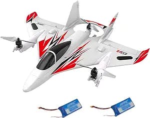 SKYTEEY RC Plane 6 Channel Remote Control Airplane Ready to Fly RC Planes for Adults, 2.4G Brushless Vertical Take-Off and Landing Remote Control Glider Airplane, Easy & Ready to Fly