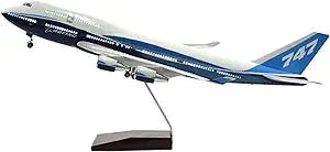 Russel Rainey 46cm for Boeing 747 Plane Airplane Aircraft Model 1/160 Scale Diecast Resin with Light (Color : A1)