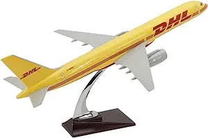 HATHAT Alloy Resin Collectible Airplane Models for: 1:144 Scale Boeing 757 DHL Resin Airplane Model Souvenir Ornament Collection Decoration Collection 2023 2024