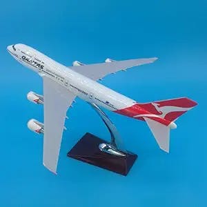 32 cm Australian Airlines Boeing 747 Simulation Resin Aircraft Model Qantas B747 Aircraft Flight Model Gift Decorations Adult Toys