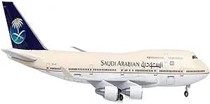 Exhibition Alloy Gifts 1/150 Scale 47cm Airplane 747 B747-400 Aircraft Saudi Arabian Airlines Model Maßstab des Diecast-Modells