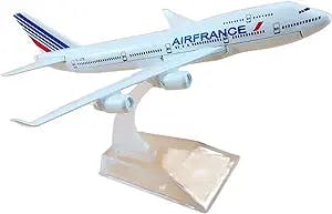 APLIQE Aircraft Models 16cm for Air France B747 Boeing 747-400 Airline Metal Alloy Airplane Model Plane 1/400 Scale Graphic Display