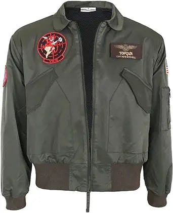 Maverick Flight Cosplay Costume Tops Gun Military Fighter Pilot Air Cadet Jacket Adult Men (Small, Maverick Flight Jacket)