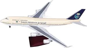 AEFSBE Airplane 747 B747-400 Aircraft for Saudi Arabian 1/150 Scale 47cm Airlines Model Plane