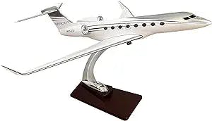 1/100 Scale Models Airplane, Gulfstream G650 Resin Model Display Diecast Airplane for Adults with Stand Aircraft Model Kits for Commemorate Collection Decoration Gift（11.8Inch）