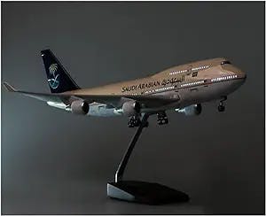 APLIQE Aircraft Models 1/150 Fit for 747 B747-400 Aircraft Saudi Arabian Airlines Model W Lightweight Wheel Landing Gear Graphic Display (Color : B)