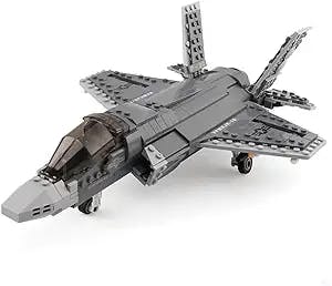 Military Bricks Series，The F35 Fighter Lightning II Building Blocks Sets，Plane Building Toys Aircraft Building Blocks Military War Airplane Model Building Kits（646pcs no Original Box. ）…