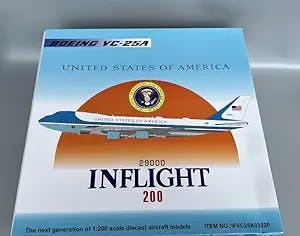 Inflight United States of America for Boeing 747-200 VC-25A 29000 1/200 DIECAST Aircraft Pre-Built Model