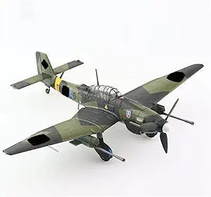 HATHAT Alloy Resin Collectible Airplane Models Die-cast 1: 72 Scale German Stuka Bomber Ju87G-1 Alloy Aircraft Model Decoration Collection 2023 2024
