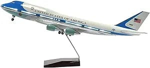 Russel Rainey for States of Air Force One Boeing 747 Plane Airplane Aircraft Model 1/160 Scale Diecast 46cm (Color : B)