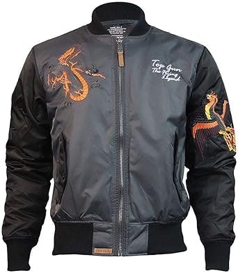 Top Gun Flying Legend Bomber Jacket Charcoal: The Coolest Way to Soar the S