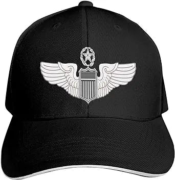 USAF Command Pilot Wings Baseball Cap Sandwich Caps Adjustable Dad Hat Casquette Cap Black