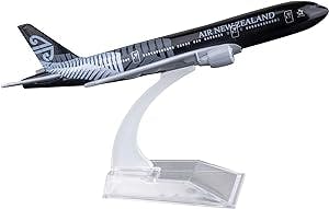 Bswath Model Plane 1:400 New Zealand 777 Model Aircraft Metal Alloy Die-cast Airplanes for Gift and Collection（Black）