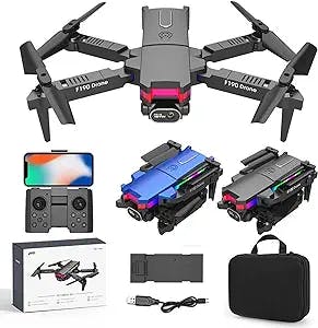 Mini Drone with Dual 4K Camera for Adults Kids Beginner, Foldable Mini Pocket Drone 2.4G WiFi FPV Live Video Hold Headless Mode Dual Cameras RC Quadcopter Drone, Auto Remote