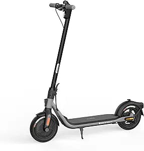 Segway Ninebot Electric Kick Scooter, Power by 300W & 250W Motor, 17.4 Miles Range (Ver. D18W 11.2) & 15.5 MPH, 10" Pneumatic Tire, Drum Brake, Commuting Electric Scooter for Adults & Teens