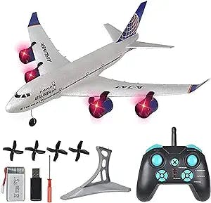ZAAHH RC Plane Toy Drone 747 Model RC Airliner Four Motor RC Airplane 2.4G EPP Remote Control Airplane Drop Resistant RC Aircraft for Beginners Boys Kids Xmas Gifts