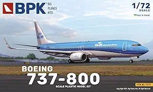 Fly High with the BPK 7219-1/72 - Airplane 737-800 KLM Plastic Model Aircra