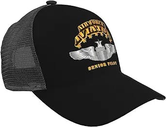 Air Force Aviator Pilot Senior Wings Baseball Cap Adjustable Mesh Trucker Hat